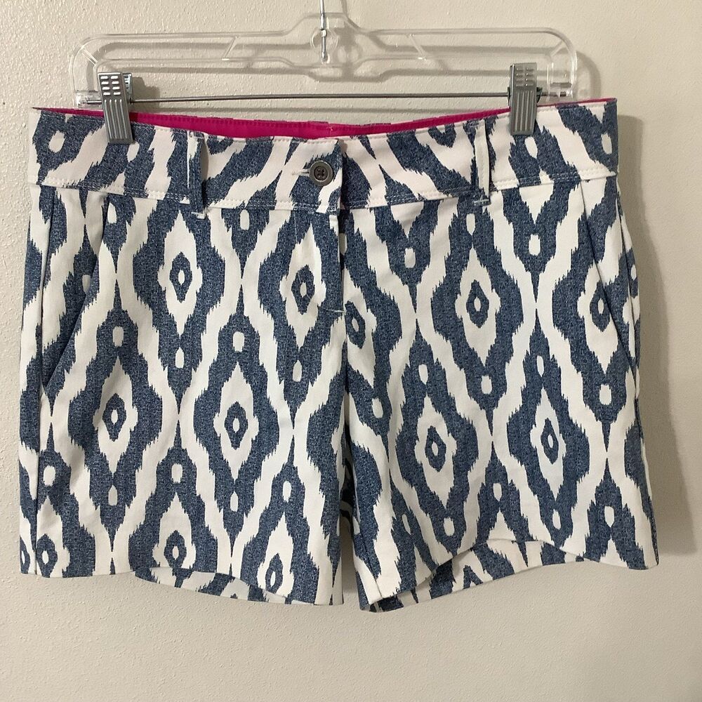 Isaac Mizrahi New York Tailored Geometric Print Cruise Summer Shorts Size 4
